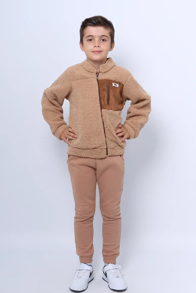 ERKEK ÇOCUK PELUŞ ALT-ÜST TAKIM FERMUARLI E2 - Resim 11