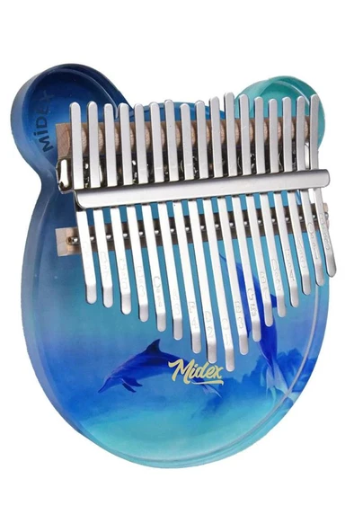 Midex KLX-650-PAK Okyanus Cam Kalimba 17 Tuşlu Full Set - Resim 2