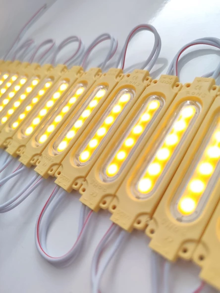 Cob Ledli Su Geçirmez Mercekli Sarı Neon Parmak Led 10 Adet - 2