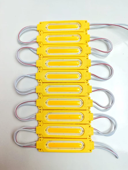 Cob Ledli Su Geçirmez Mercekli Sarı Neon Parmak Led 10 Adet - 3
