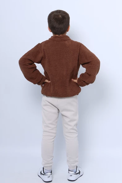 ERKEK ÇOCUK PELUŞ ALT-ÜST TAKIM FERMUARLI E2 - Resim 8