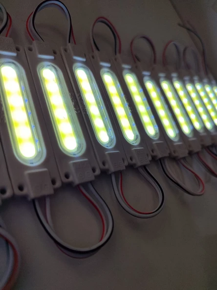 Cob Ledli Su Geçirmez Mercekli Beyaz Neon Parmak Led 10 Adet - 2