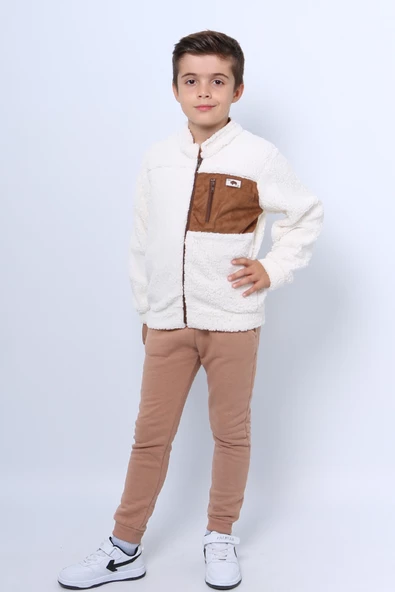 ERKEK ÇOCUK PELUŞ ALT-ÜST TAKIM FERMUARLI E2 - Resim 2