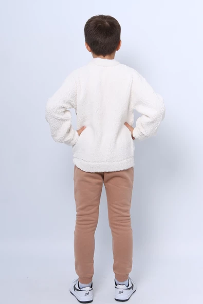 ERKEK ÇOCUK PELUŞ ALT-ÜST TAKIM FERMUARLI E2 - Resim 4