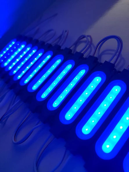Cob Ledli Su Geçirmez Mercekli Mavi Neon Parmak Led 5 Adet - 2