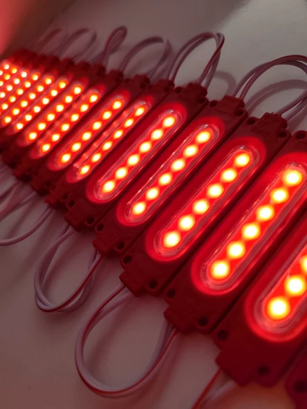 Cob Ledli Su Geçirmez Mercekli Kırmızı Neon Parmak Led 3 Adet - 2