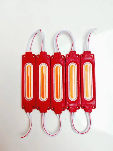 Cob Ledli Su Geçirmez Mercekli Kırmızı Neon Parmak Led 5 Adet - 3