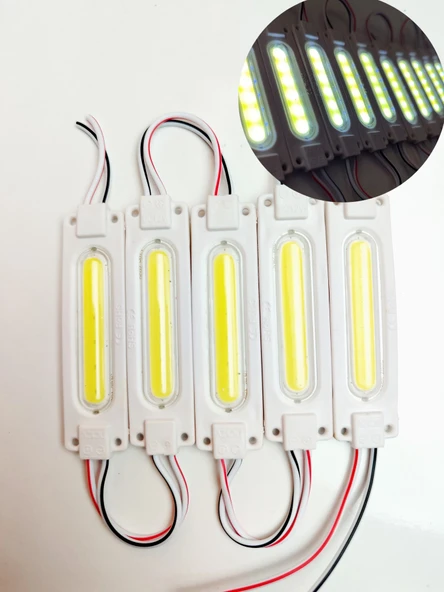 Cob Ledli Su Geçirmez Mercekli Beyaz Neon Parmak Led 5 Adet