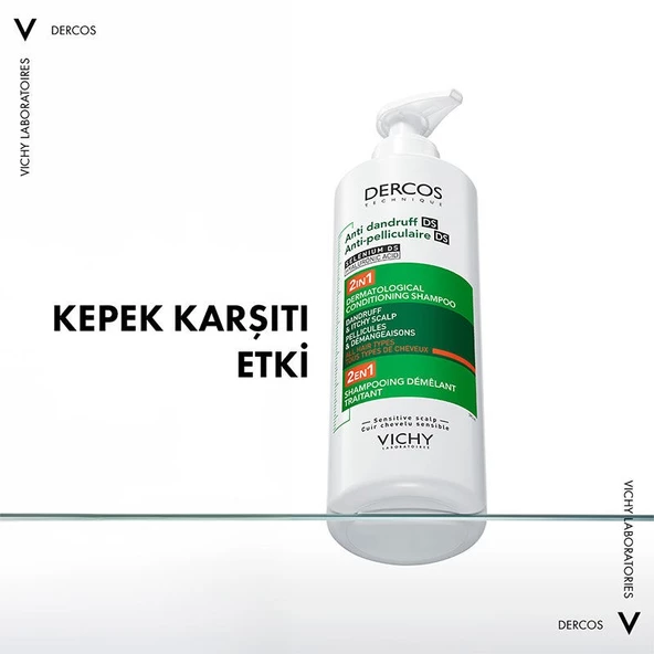 VİCHY VİCHY Vichy Dercos 2’si 1 Arada Kepek Karşıtı & Nemlendirici Şampuan 390ml - Resim 2
