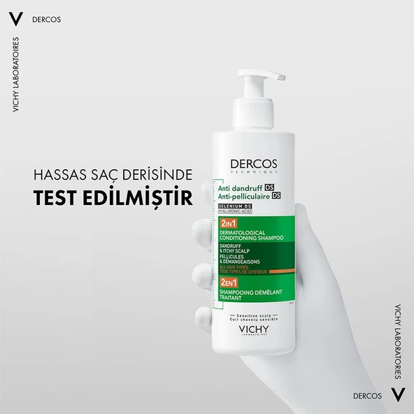 VİCHY VİCHY Vichy Dercos 2’si 1 Arada Kepek Karşıtı & Nemlendirici Şampuan 390ml - Resim 4