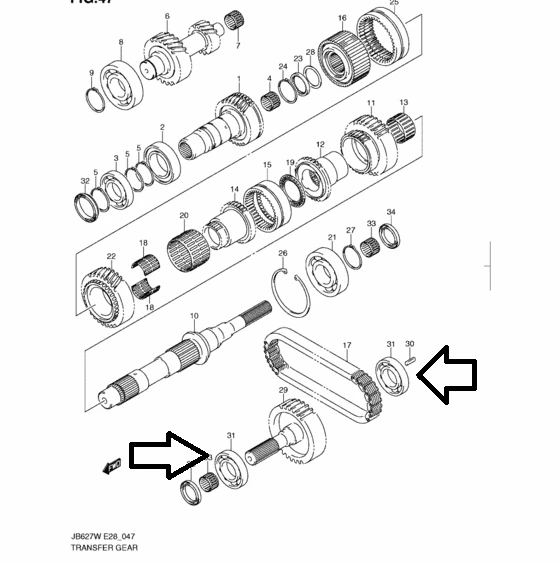 Suzuki Grand Vitara 98-05 arazi Şanzıman Rulmanı ürün görseli 1