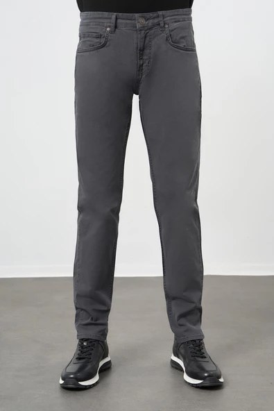 Koyu Antrasit Pamuklu 5 Cep Casual Slim Fit 5 Cep Pantolon 1003245319