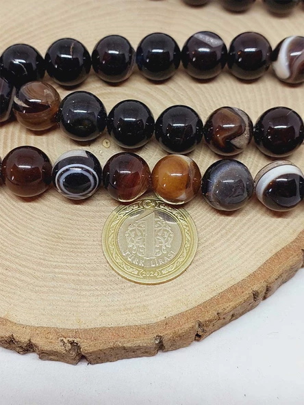 Akik Taşı Dizi 14mm (54390) - Resim 2