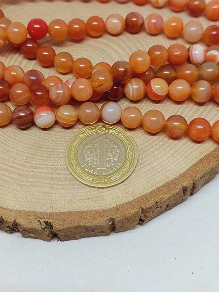 Akik Taşı Dizi 8mm (53318) - Resim 3