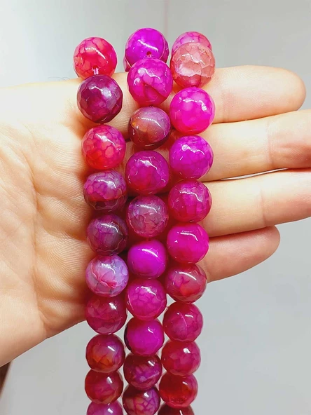 Akik Taşı Faset Kesim Dizi 14mm (54386) ürün görseli