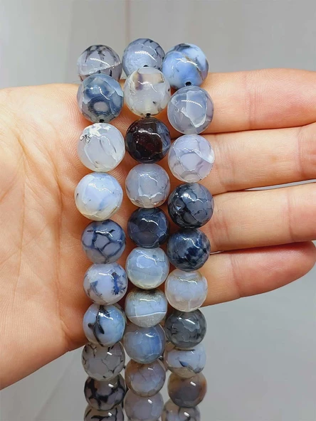 Akik Taşı Faset Kesim Dizi 14mm (54376) ürün görseli