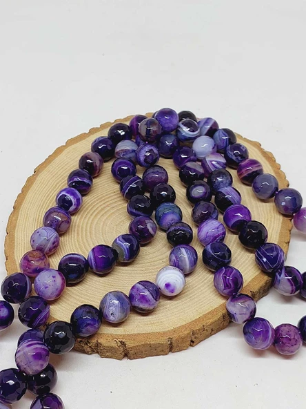 Akik Taşı Faset Kesim Dizi 14mm (54378) - Resim 3