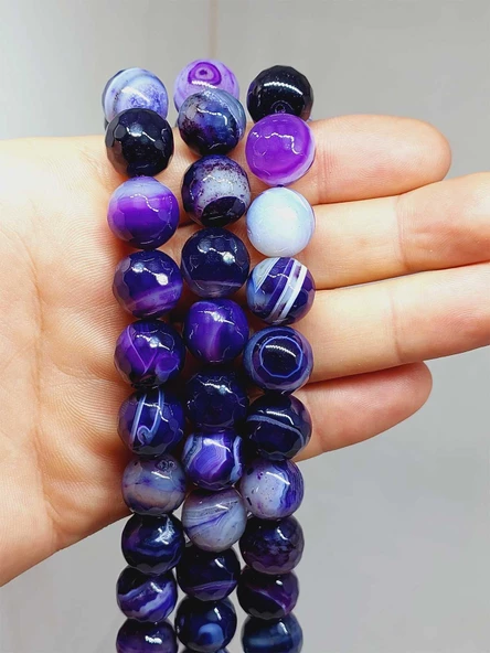 Akik Taşı Faset Kesim Dizi 14mm (54378) ürün görseli