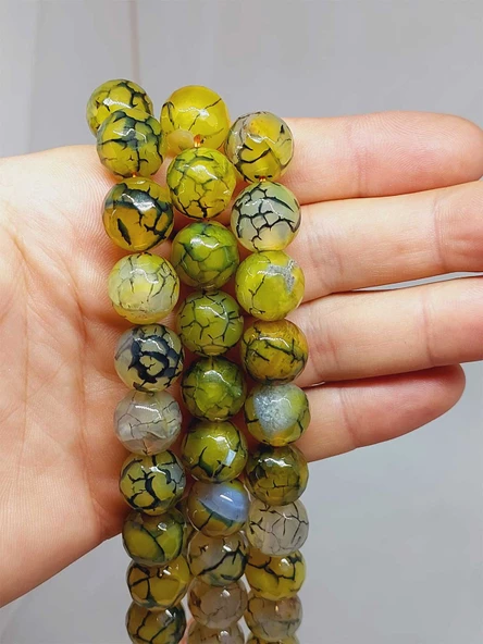 Akik Taşı Faset Kesim Dizi 14mm (54370) ürün görseli