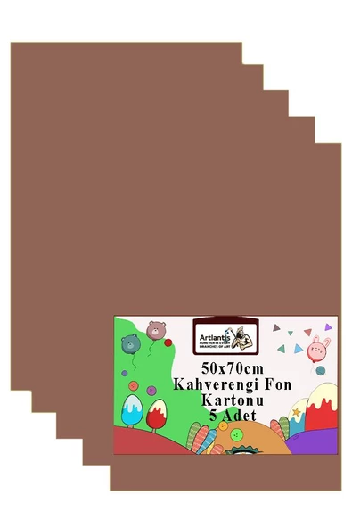 Fon Kartonu 50x70 cm 120 gr 5 Adet 50*70 cm Renkli Fon Kartonu Kağıdı 120 Gr Okul Sınıf Etkinlik Kreş Okul Öncesi - 4