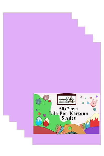 Fon Kartonu 50x70 cm 120 gr 5 Adet 50*70 cm Renkli Fon Kartonu Kağıdı 120 Gr Okul Sınıf Etkinlik Kreş Okul Öncesi - 6