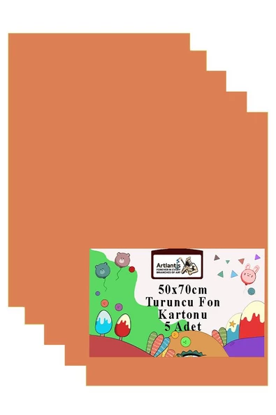 Fon Kartonu 50x70 cm 120 gr 5 Adet 50*70 cm Renkli Fon Kartonu Kağıdı 120 Gr Okul Sınıf Etkinlik Kreş Okul Öncesi - 11