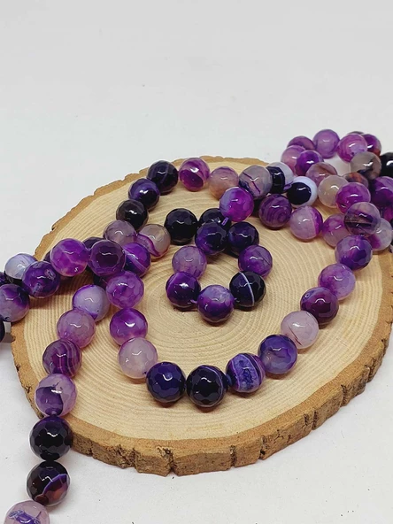 Akik Taşı Faset Kesim Dizi 14mm (54364) - Resim 3