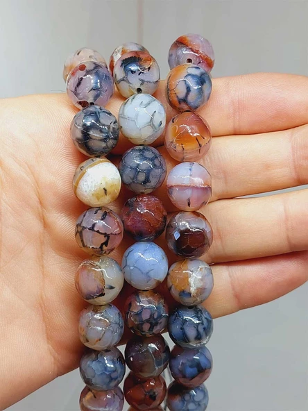 Akik Taşı Faset Kesim Dizi 14mm (54372) ürün görseli