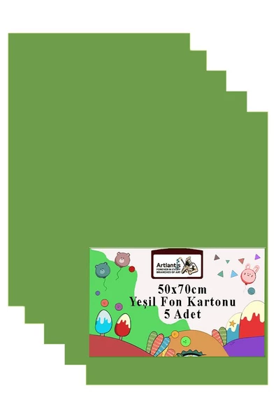 Fon Kartonu 50x70 cm 120 gr 5 Adet 50*70 cm Renkli Fon Kartonu Kağıdı 120 Gr Okul Sınıf Etkinlik Kreş Okul Öncesi - 12