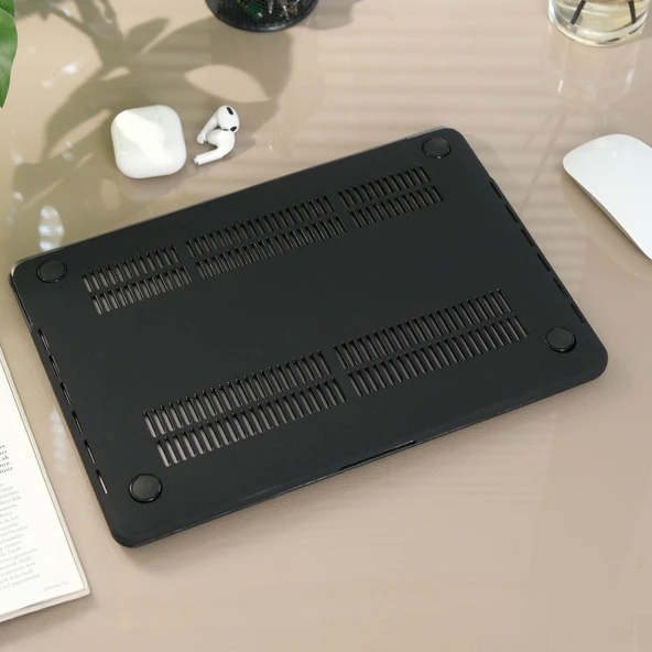 MacBook Air 13 M1 Laptop Kılıf Kumaş Dokulu Sert Koruyucu Kapak A2337 A2179 A1932 İnce Hafif Darbe Çizilme Önleyici - Resim 11