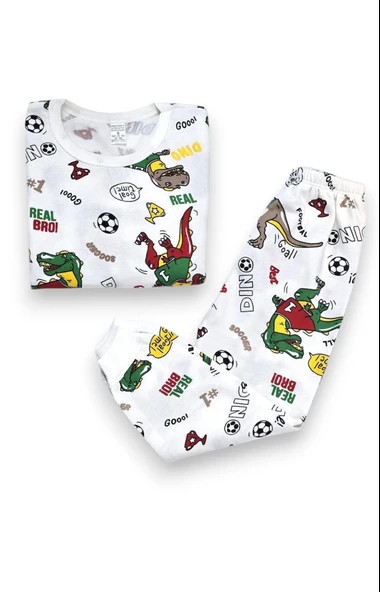 Toplu Dinazorlu Çocuk Pijama Takım - 3