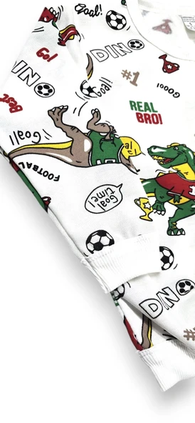 Toplu Dinazorlu Çocuk Pijama Takım - 4