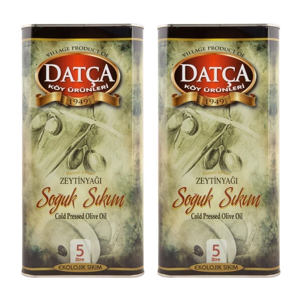 Datça Soğuk Sıkım Zeytinyağı Teneke 5 lt (2Adet)