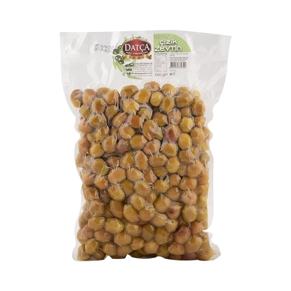 Yağlı Yeşil Çizik Zeytin (Vakumlu) 1000gr