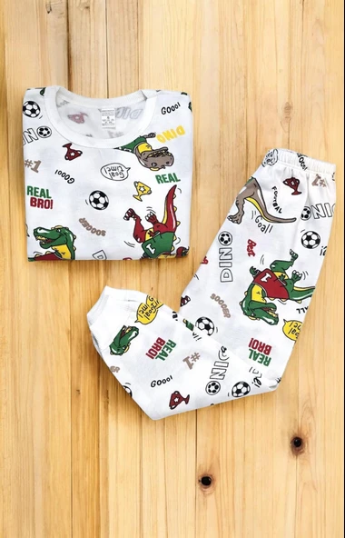 Toplu Dinazorlu Çocuk Pijama Takım