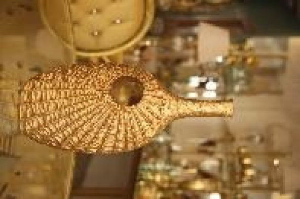 DEKORATİF GOLD UZUN VAZO, FİBER VAZO,ÇİCEKLİK,EV AKSESUAR VAZO - 2
