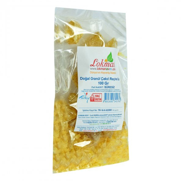LokmanAVM Reçine Doğal Granül Çakıl Sarı 100 Gr Paket - 4