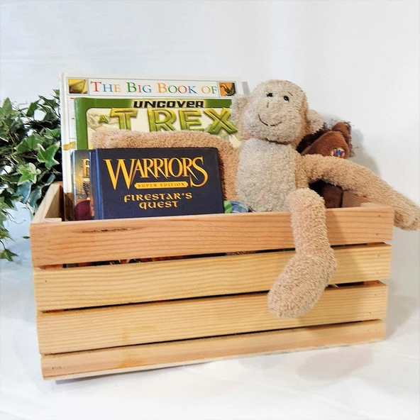 KUZELA Ahşap Dekoratif Büyük Kasa - 4