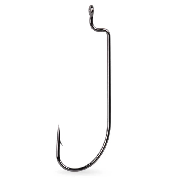 Mustad Offset Worm 39121NP-BN Olta İğnesi  NO:2-0 - 7Lİ BLACK NICKEL ürün görseli 1
