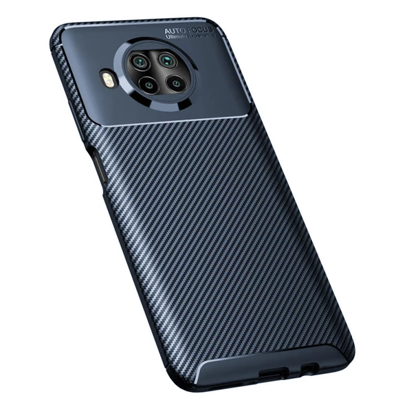 Xiaomi Mi 10T Lite Kılıf Focus Carbon Desen Silikon Arka Kapak - 3
