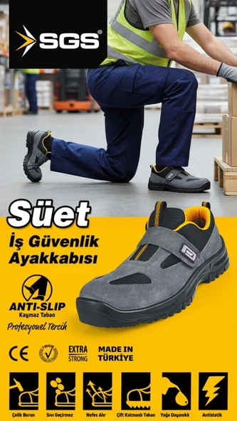 SGS İŞ AYAKKABISI SÜET EXTRA S1 NO:42 - Resim 3