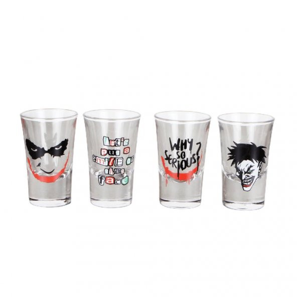 Lisanslı Joker 4lü Shot Bardağı Set - 2