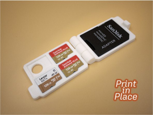 Micro SD ve SD Kart Kutusu (47x27x13mm) 3D Baskı