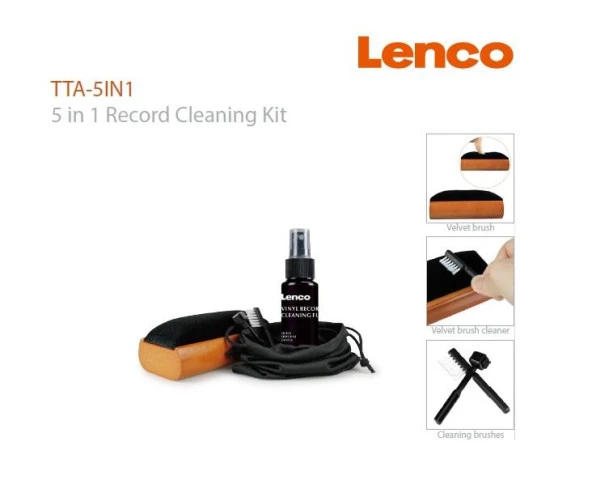 Lenco 5i 1 arada Plak Temizleme Kiti TTA-5IN1 5 in 1 Record Cleaning Kit