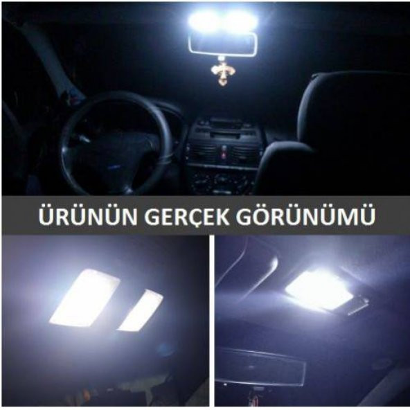 12 Çipli Led Sofit Ampul 39mm (Araç İçi Tavan Aydınlatma Ampulü) - 6