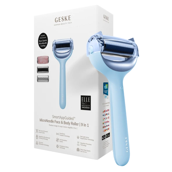 Geske Dermaroller Cihaz (Mikro İğneli, Buz Başlığı, Pembe Kuvars Başlıklı) MicroNeedle Face & Body Roller - Resim 6