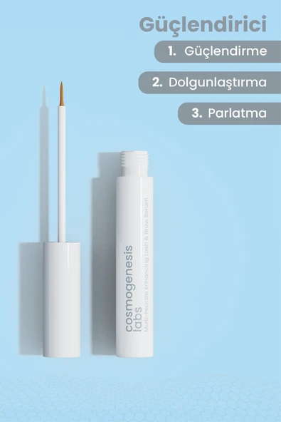 Cosmogenesis Güçlendirici Besleyici Su Bazlı Kaş Kirpik Serumu 3ml - Resim 3