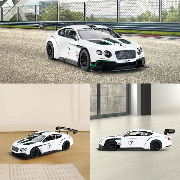 1:14 Uzaktan Kumandalı Araba Bentley Continental GT3 2.4 Ghz Işıklı Beyaz - 8