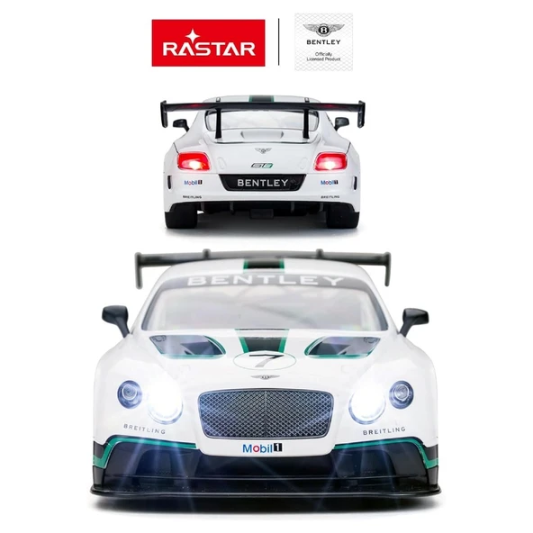 1:14 Uzaktan Kumandalı Araba Bentley Continental GT3 2.4 Ghz Işıklı Beyaz - 2