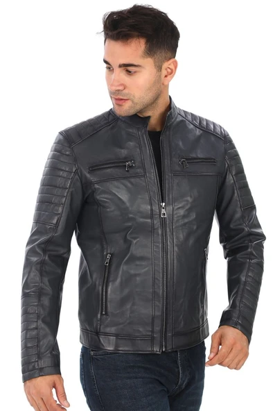 Gri Renk Spor Deri Mont - 10